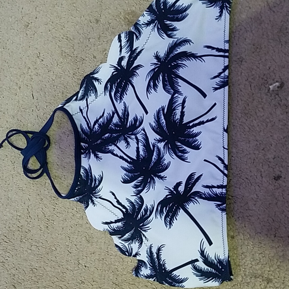 NWOT palm tree bikini top